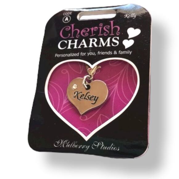 Cherish Charms KELSEY Name Bracelet Charm Silvertone Silver Tone NEW - Picture 1 of 3
